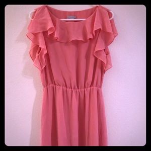 H & M sleeveless coral dress